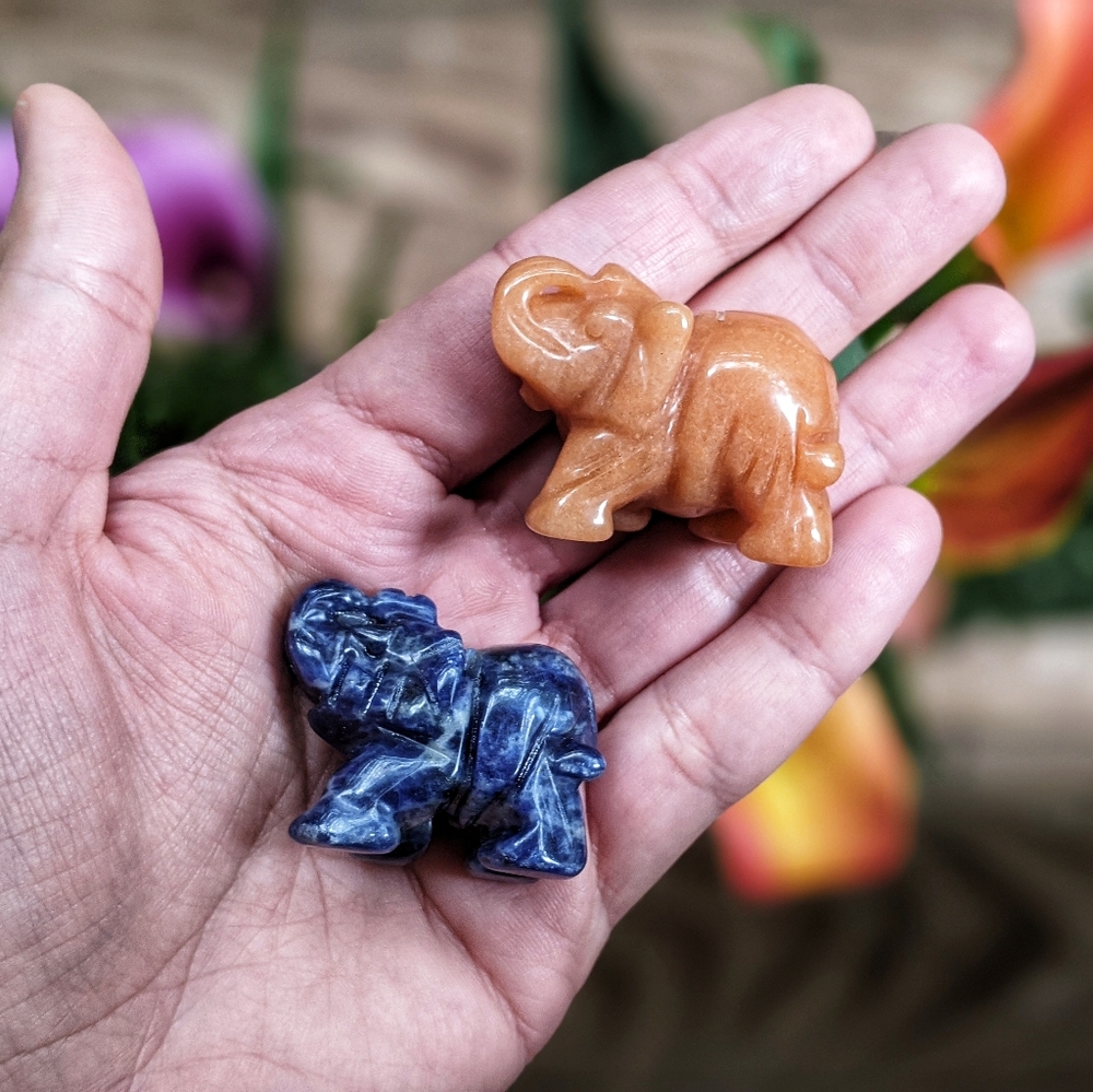 Metaphysical Healing Crystal Elephant Gemstone | Body Balance Gemstone - Picture 8 of 10